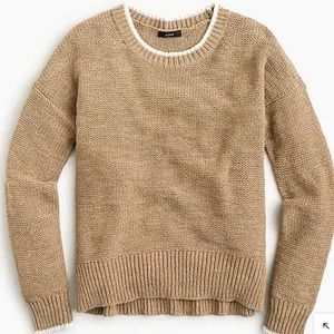J Crew Tipped Beach Sweater, NWT, Sand Natural
